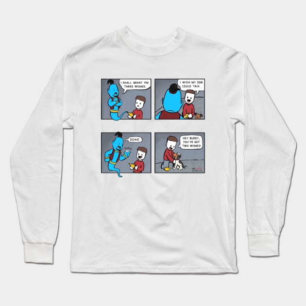 Three wishes. Long Sleeve T-Shirt by Hey Buddy Comics